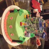 Princess Dora & Co. Evie's 6th birthday cake, Princess Dora, Boots, Swiper, and Backpack. :)