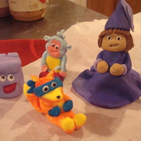 Dora And Crew Boots, Swiper, Backpack, and Princess Dora My first try at figure modeling, for a child's 6th birthday cake I'll be making this...