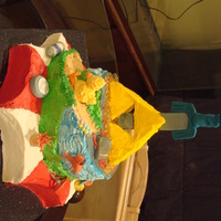 Video Game Montage Birthday My husband wanted a cake depicting 4 different video game series he enjoys. (from the bottom up: Resident Evil, Final Fantasy, Silent Hill...