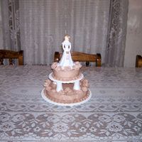 Birthday Cake I made this for my daughter's 16th Birthday. Strawberry cake with chocolate bettercream. I would have liked to put more roses on it,...