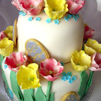 Tulips And Easter Eggs 