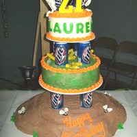 21St Birthday Bash this cake was made for a 21st big birthday bash for a country girl that really like to party, shoot shotguns, drink beer, and pick up dry...