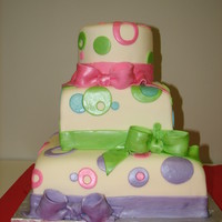 80Th Birthday Cake For My Husbands Grandma! Three tiered, WASC cake with Lemon Cream Filling(posted by Mamacitadedos, really yummy!) with fresh strawberries. Iced in fondant with...