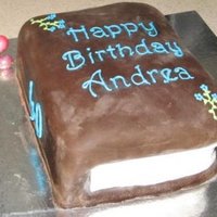 Book Cake this one did not turn out like i had pictured in my head. It is supposed to be a book cake but looks more like a giant sandwich icecream....