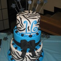 Sweet 16 The family brought me a picture from the pinkcakebox.com and asked me to make the same cake. Theirs was a topsy turvey, which I have never...