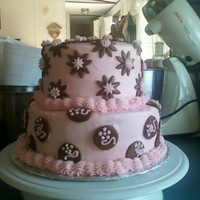 Pink/brown A cake I did for my niece's 13 birthday. I was pretty pleased with the outcome.
