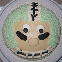 Tyler's 3 1/2 Birthday I had made a Colts cake the previous week for the Superbowl and my son loved it so much that he wanted one for his 1/2 birthday celebration...