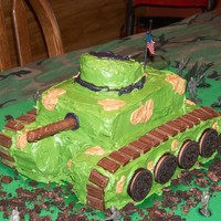 Tank Birthday Cake This was for my son's birthday. It was a challenge but he loved it.