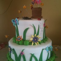 Spring Birthday Cake Made this for my Grandmother's Spring themed birthday party. Got inspiration from a few cakes on this site :) Inside tiers - gluten...
