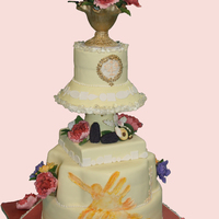 Peruvian Themed Cake Rendition of the Hummingbird from the Nazca Lines in Peru. Those lines can only be seing from an airplane and were made by the Incas