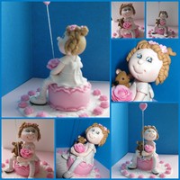 Little Pink Girl little pink girl made from fondant