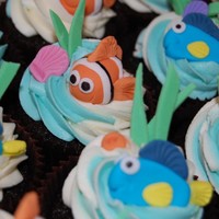 Finding Nemo Cupcakes I made these for a 2 year old's birthday. Guess what her favourite movie is?!