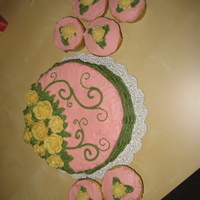 Yellow Roses A first-time foray into chrysanthemums and basket weave!