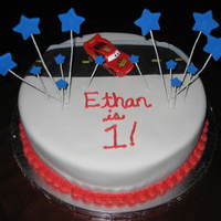 Lightening Mcqueen I was asked to make a Lightening McQueen cake for a friends son. Chocolate cake, with orange flavored buttercream, covered in Vanilla...