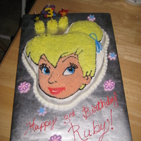 Tinkerbell Cake! This was my 3 yr old daughter's birthday cake last year. She adores Tinkerbell, so I made her this Tinkerbell cake.