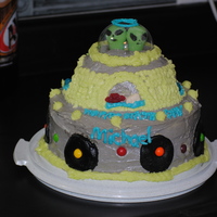 Alien Birtdhay Cake My 6 year old wanted an alien cake.