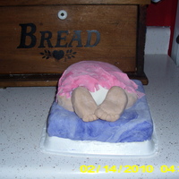 First Decorated Cake This was my first attempt at the baby butt cake.