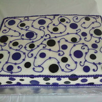 Circles And Swirls Cake This was made to accompany a graduation cake.
