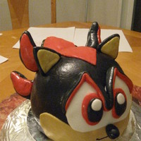 Shadow The Hedgehog 3D head of Shadow the Hedgehog for my daughters 13th Birthday. She loves the Sonic comics, so this is the cake she asked me to make her....