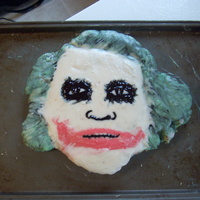 Joker From The Dark Knight Joker from the Dark Knight. This was my second cake I've ever made. I like how the runny frosting made the smeared make-up look better...