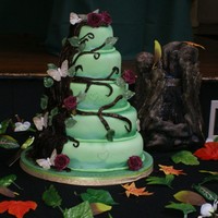 Forest Themed Wedding Cake Based on the Pink Cake Box's Enchanted Forest cake http://blog.pinkcakebox.com/enchanted-forest-themed-wedding-cake-2009-11-09.htm A 5...