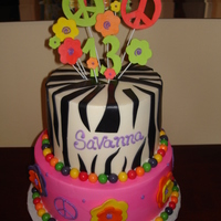 Savanna's Cake A friend of mines daughter is turning 13. What a fun cake to do!