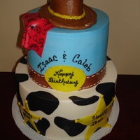 A Cowboy Party All butterecream with a few fondant accents. Had so much fun making this one!