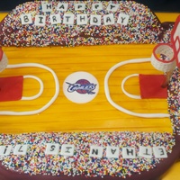Basketball Court Cake I volunteered to make this cake for Icing Smiles. The recipient asked for a basketball court cake with Cleveland Cavalier colors. Thanks to...