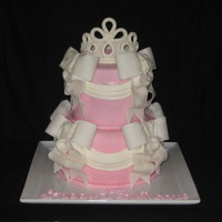 First Birthday Cake princess themed birthday cake, chocolate/vanilla inside and fondant outside