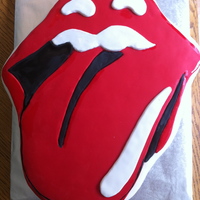 Rolling Stones Groom's Cake Red velvet with cream cheese icing and covered in fondant. This cake was for a musician and he loved it!