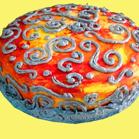 Psychedelic This was an orange butter cake with an orange mousse filling. Very refreshing and light. Perfect for a summer treat. Tie-dyed icing is...