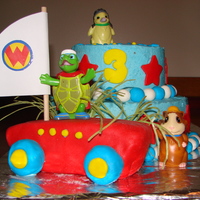 Wonder Pets Buttercream with mmf decorations. My first time making fondant.