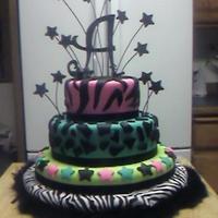 Asliegh's 17Th Zebra and leopard print with stars.