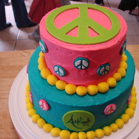Ashliegh's 16Th Birthday Peace sign cake