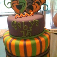 Mardi Gras Cake This one was a cake for a young man...the theme was mardi gras but wanted something simple.