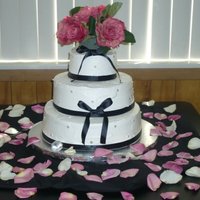 Pink And Black Theme this is my 2nd wedding cake i made...
