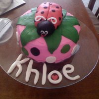 Lady Bug Smash Cake So I made this cake for my neice as a smash cake. It's my first attempt at buttercream and fondant.