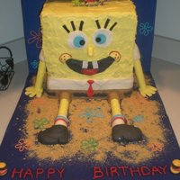 Spongebob Made this cake for my son's 2nd birthday, he absolutely loves "Bub-bob!" It's lemon cake, raspberry filling, and...