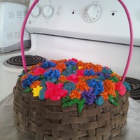 Basket Of Flowers Cake cake with bc icing