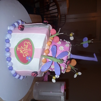 Garden Bug Cake Chocolate Cake with Peanut Butter Filling. Bugs and decorationgs made from modeling chocolate.