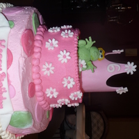 Princess And Frog Cake Yellow cak e with butter cream frosting. Accents made of Fondant.
