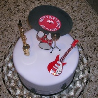 Armando's Cake Fondant with GP Album and musical notes