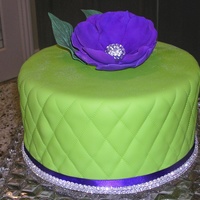 Meredith's Cake I wanted the color of this cake to really stand out. Fondant with GP Flower. Thanks for looking!