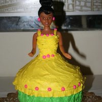 Giant Cupcake Princess Cake This a giant cupcake that I made for my twin nieces b-day.. They wanted a princess on top of it so I did it as if she was standing on a...