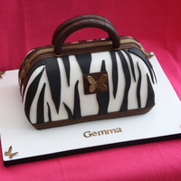 Zebra Print Handbag Cake 