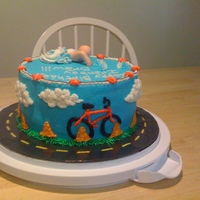 Birthday Cake For Triathlon Competitor I made this cake for the husband of a girl i work with. I was so glad to find inspiration from SUUMEME, sandralita, and kjg (among others...