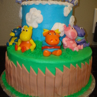 Backyardigans Backyardigans cake. Fondant characters.