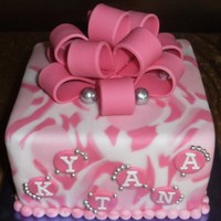 Pink Jaguar Print a friend of mine gave birth to a beautiful daughter, so I made her a cake
