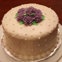 Wilton Course 1, Final Cake First attempt at roses.