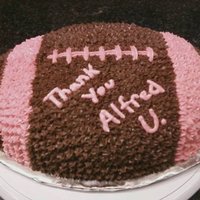 Breast Cancer Football Football cake pink laces...for breast cancer awareness!